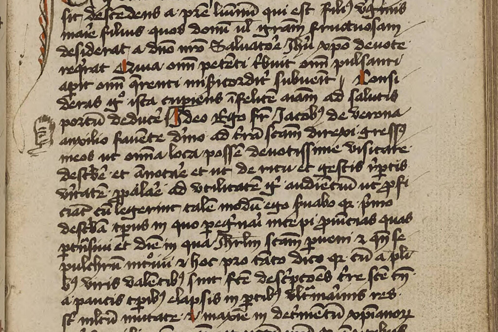 A page of an old manuscript.