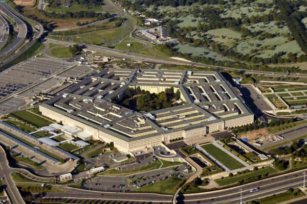 An aerial view of the Pentagon.