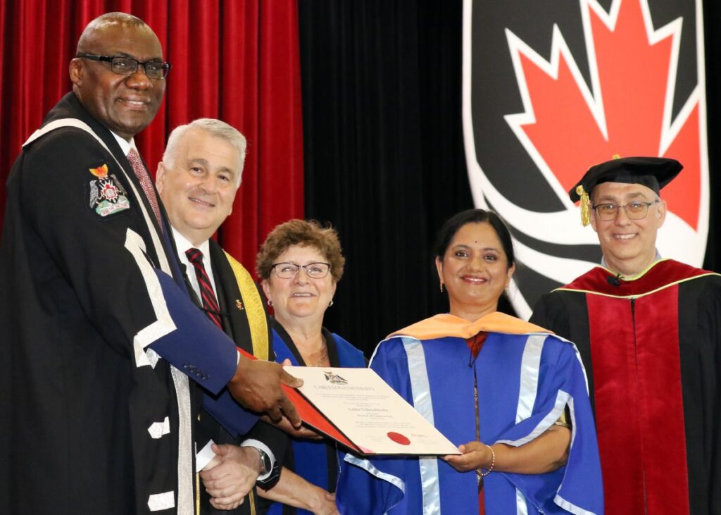 Latha Vishnubhotla is awarded her honorary degree.