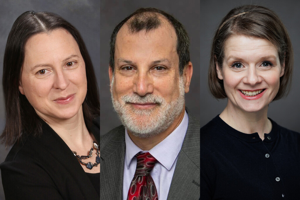 Three professional headshots of NPSIA professors.
