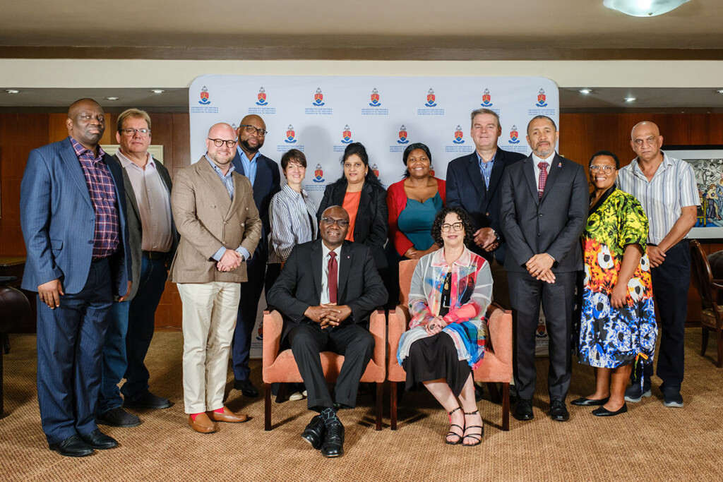 A large group of people posing for a photo.