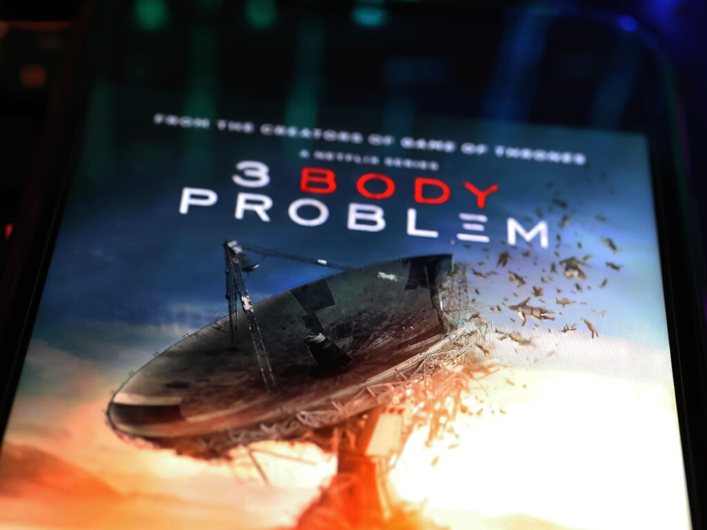 A promotional poster for the Netflix series 3 Body Problem