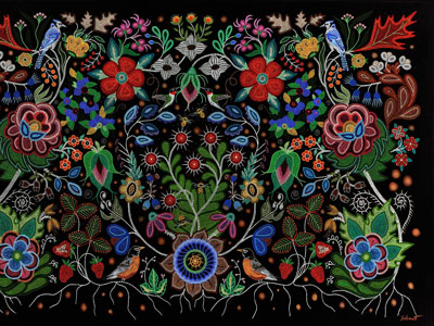 Christi Belcourt This Painting Is a Mirror 2012 Acrylic on canvas Collection of Crown-Indigenous Relations and Northern Affairs Canada