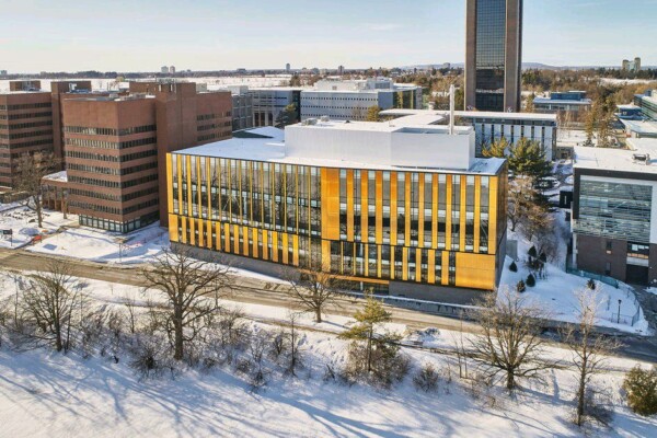 Overview of campus in the winter