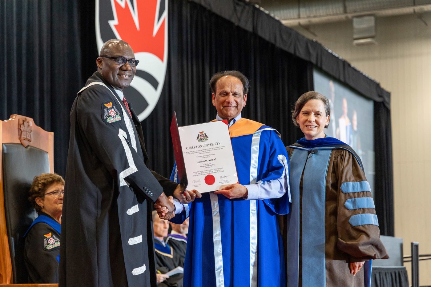Hassan Ahmed receives his honorary degree.