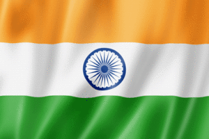 An image of the flag of India.