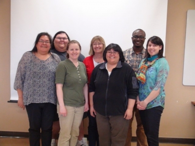 The app development team from left to right: Yvette Mollen, Jérémie Ambroise, Claire Owen, Marie-Odile Junker, Hélène St-Onge and Delasie Torkornoo.