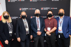 Leo Lax, Executive Managing Director, L-SPARK (second from left) met with Carleton partners at the launch of CU@Kanata in October.