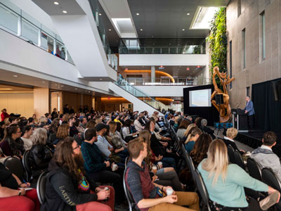 Guests attend the Psychology Mental Health Day.