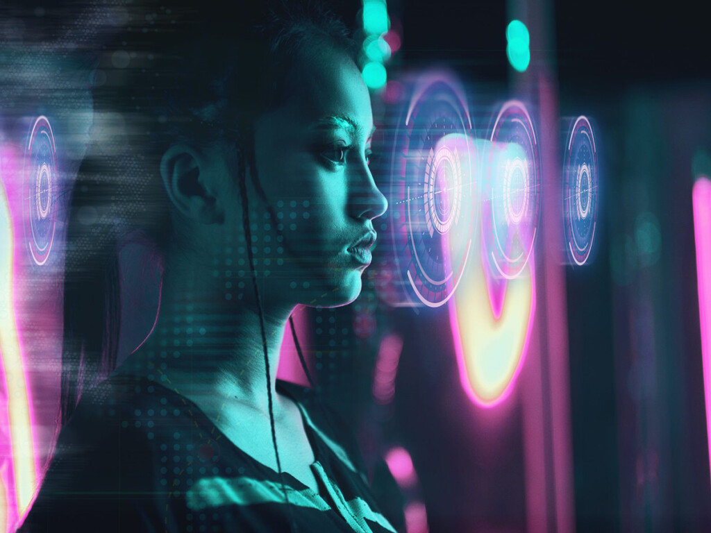 A digitally created image representing deepfake porn