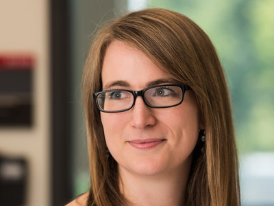 Pictured: Audrey Girouard, associate professor at Carleton University's School of Information Technology, spoke about challenges and new opportunities for young researchers during the announcement of the New Frontiers in Research Fund on Dec. 6, 2018.