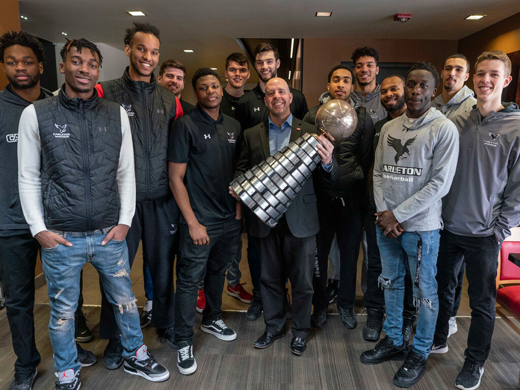 Carleton Campus Celebrates Mens Basketball Ravens