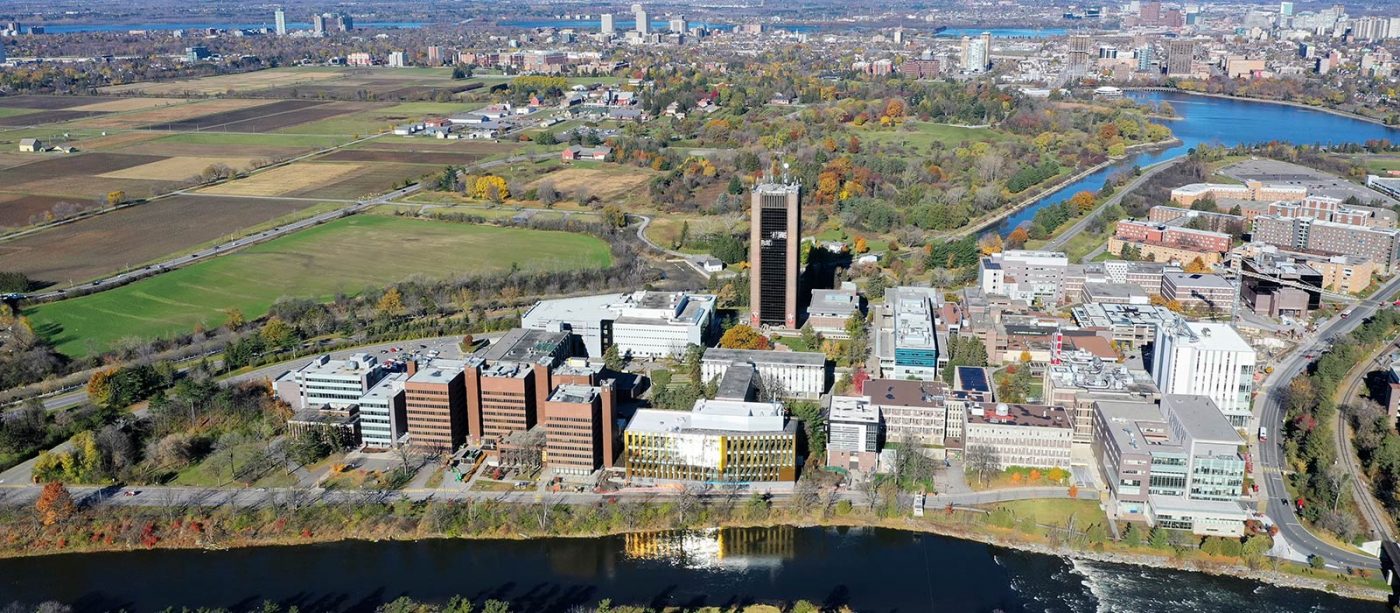 An aerial photo of Carleton campus