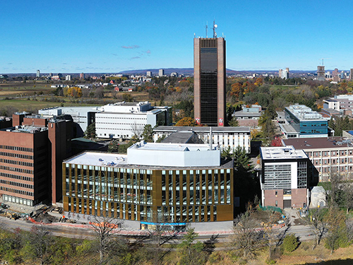 Aerial view of the Carleton University campus