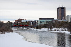 The Carleton University campus during winter.