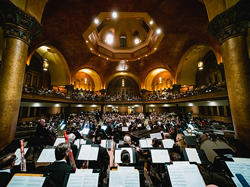 A concert inside the Carleton Dominion-Chalmers Centre (CDCC)