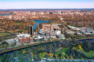 Aerial view of the Carleton University campus