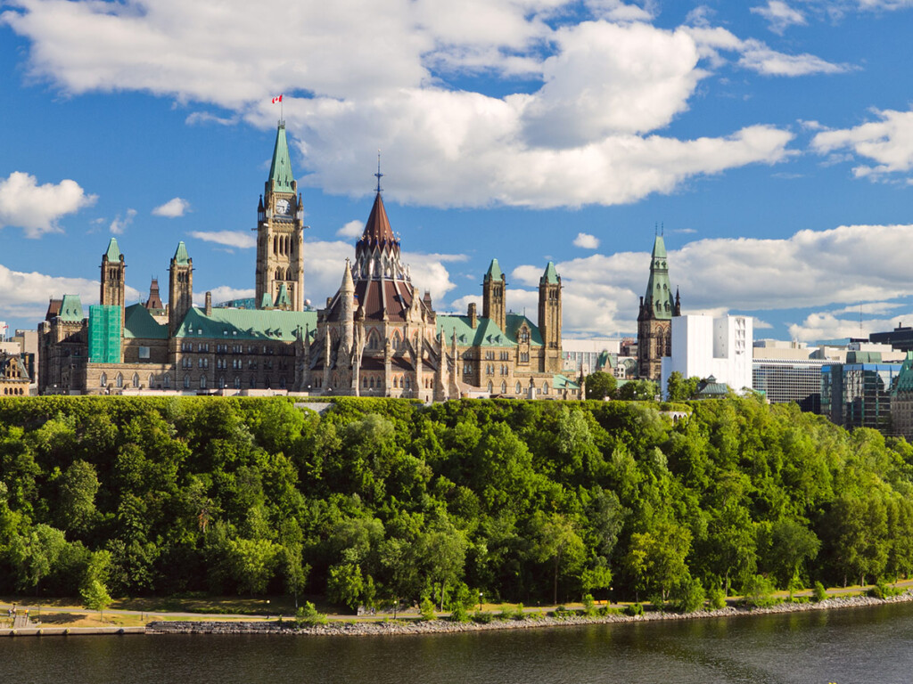 CIMS helped create a Virtual Reality version of Canadian Parliament, pictured in the distance