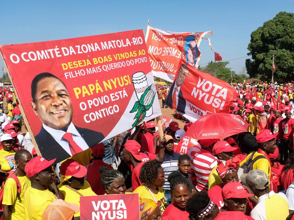 A political rally in Mozambique.