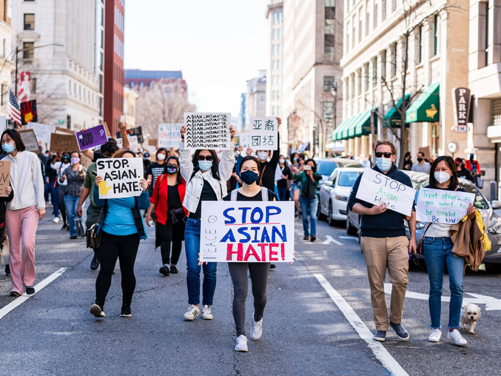 A protest against Asian racism (Shutterstock)