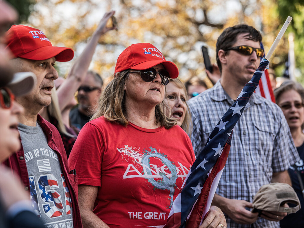 QAnon supporters (Shutterstock)