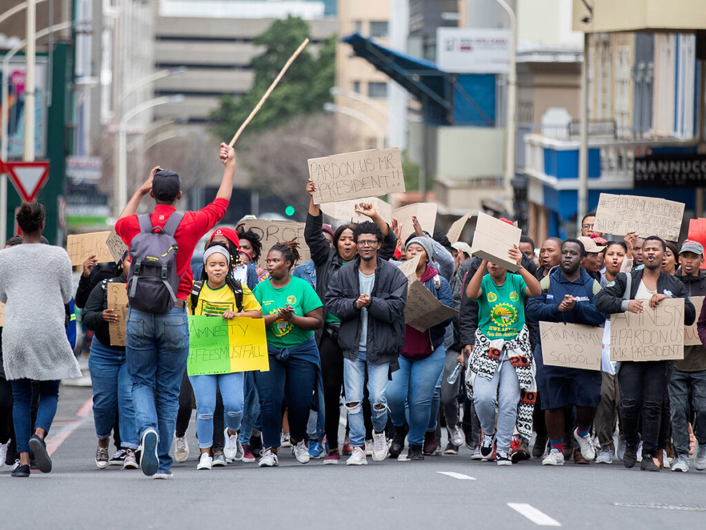 A student protest in South Africa