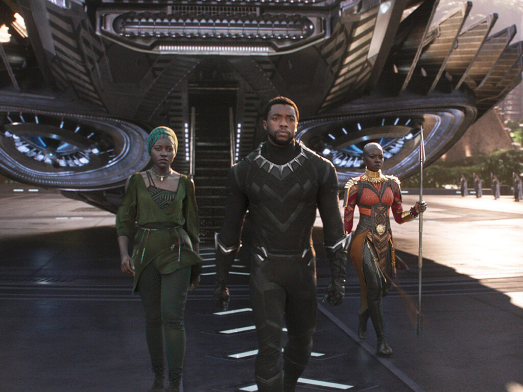 Scene from film Black Panther