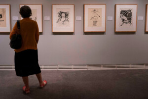 The Carleton University Art Gallery welcomed about 150 visitors Sept. 17 to celebrate the opening of its fall exhibitions consisting of Indigenous art and curation—Alootook Ipellie: Walking Both Sides of an Invisible Border and Here Be Dragons/Attention, dragons!