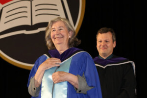 Diana Beresford-Kroeger recieves her honorary degree.