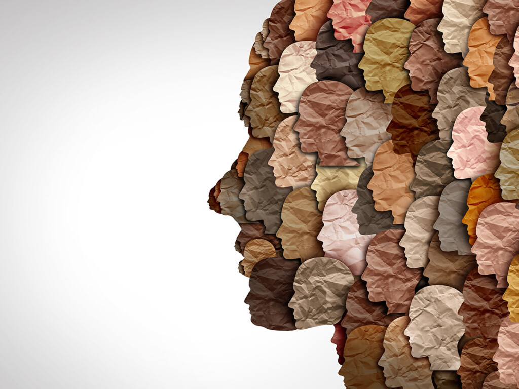 Social unity with people of different races united in a 3D illustration style