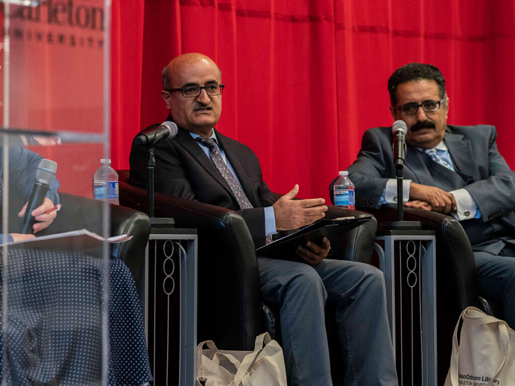 Prof. Bahran (Right) at a Scholars at Risk event in 2018