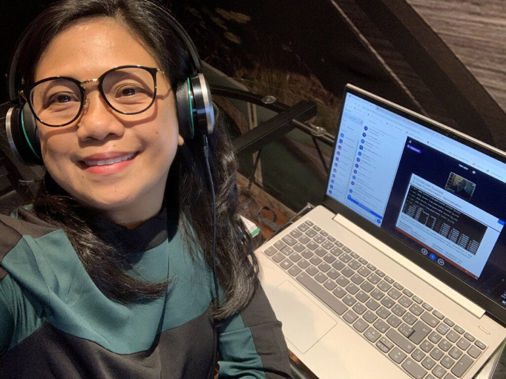 Student using BigBlueButton