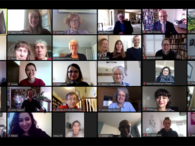 Carleton faculty, staff and senior administration joined Provost Scholar Award recipients and their guests in a virtual award ceremony on Friday, May 1