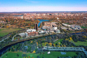 Aerial view of the Carleton University campus