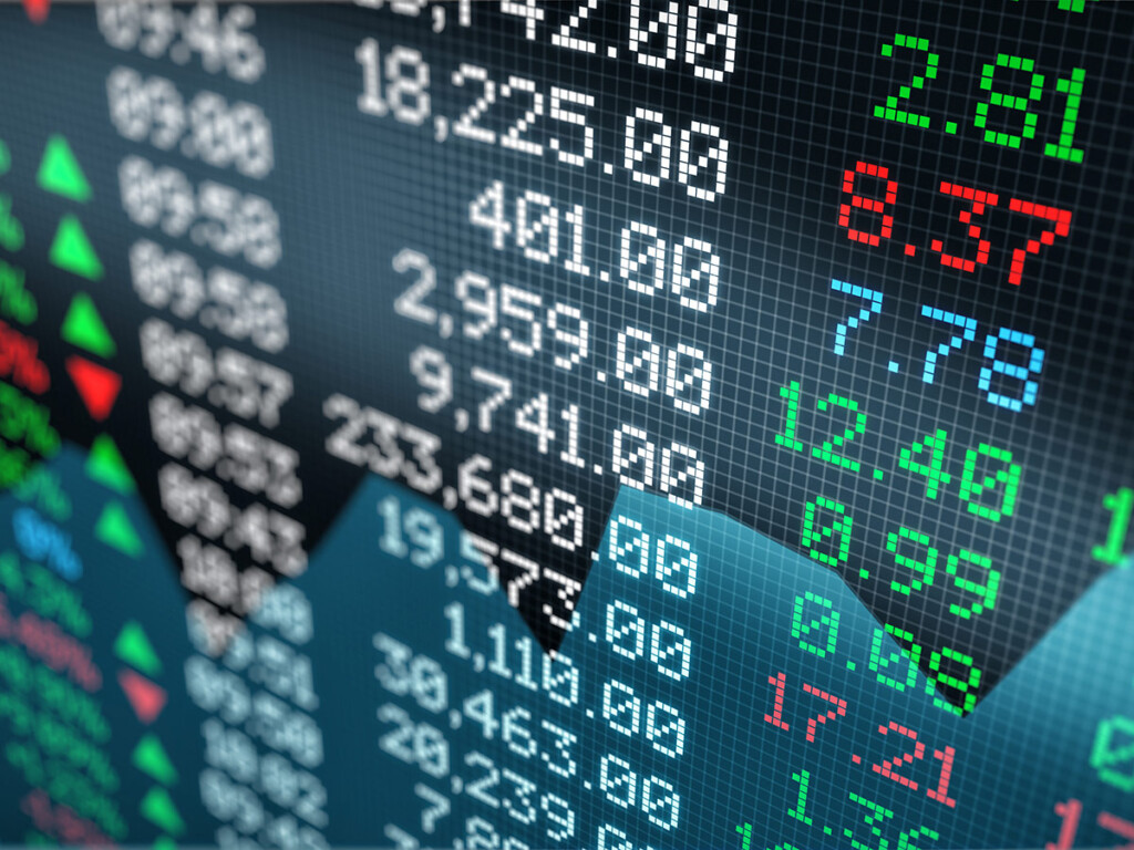 A stock market data ticker