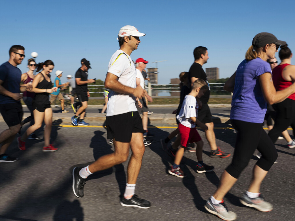 Runners participate in the 2018 Terry Fox Run, one of the many Throwback homecoming events that took place in September.