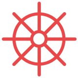 Navigation icon - ship's navigation wheel