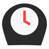 Time management icon - clock