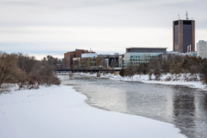 Carleton from the Rideau River in Winter.