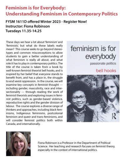 Offered Winter 2023: Feminism is for Everybody: Understanding Feminism ...