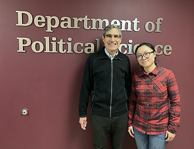 photo of Wenjing Gao and her PhD Supervisor Jeremy Paltiel