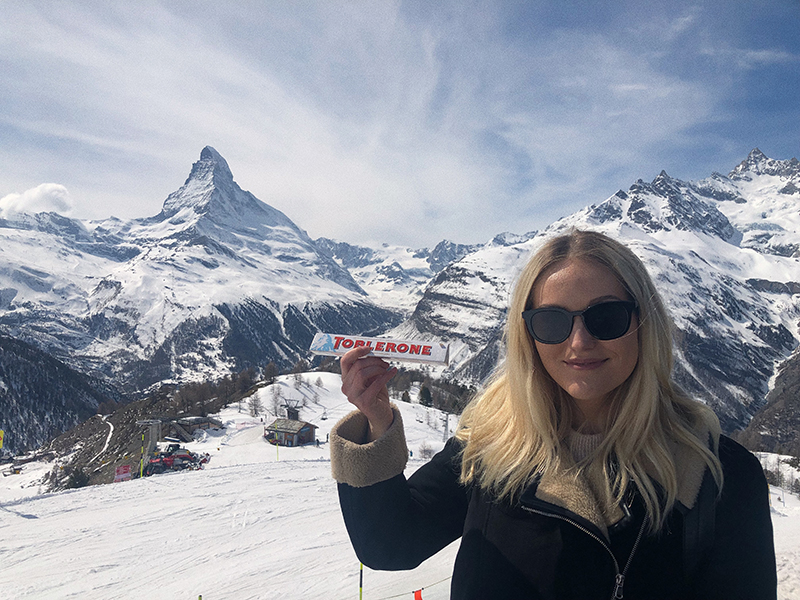 picture of Arta in Zermatt, with the Matterhorn in the background