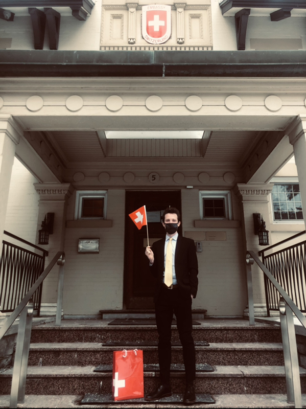 photo Max, first day of work at the Swiss Embassy in Ottawa