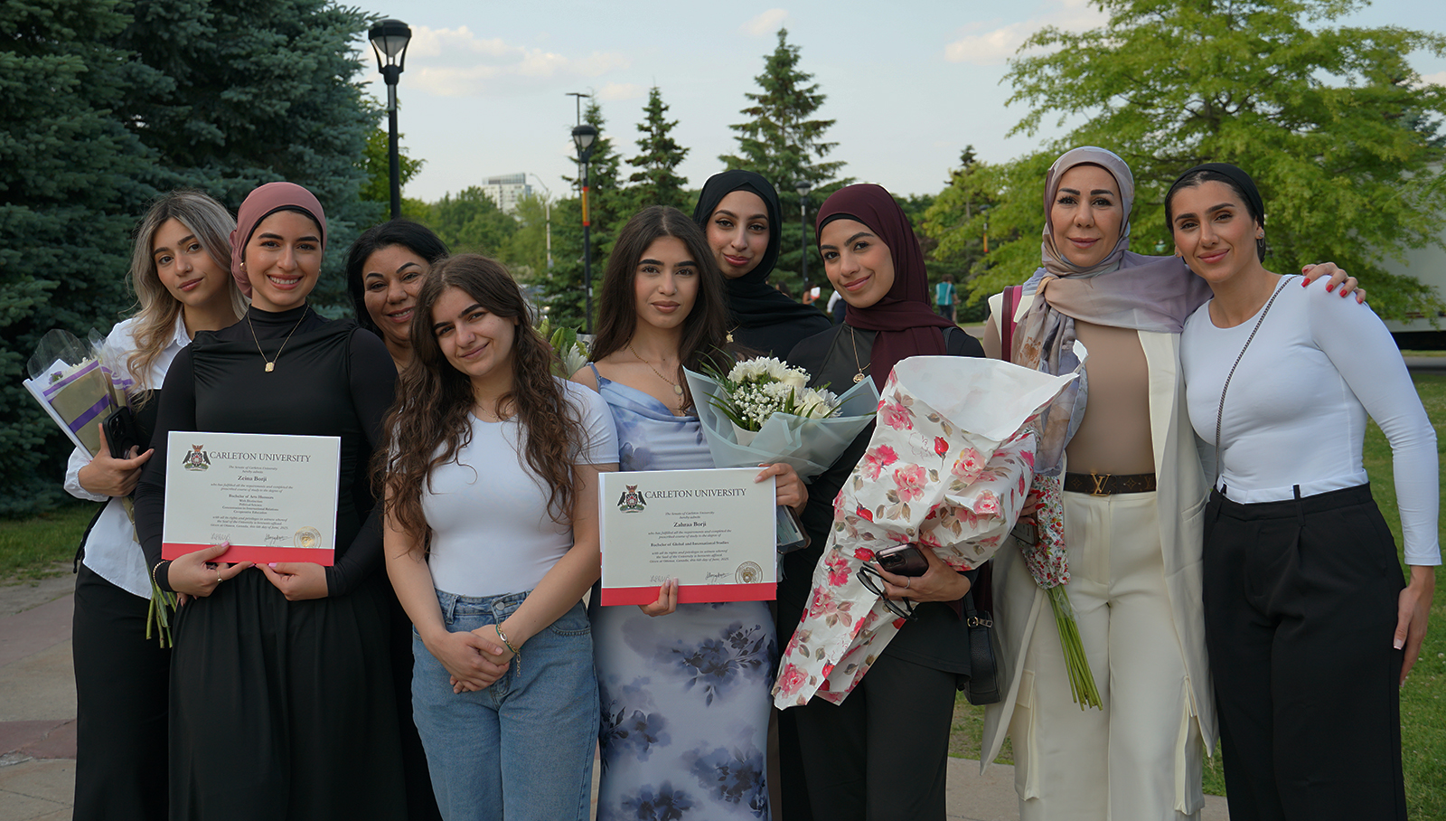 Picture of 2 graduates Zeina Borji Polisci and her sister Zahraa BGInS