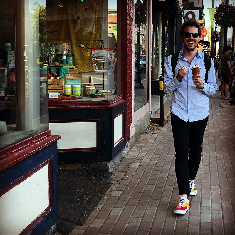 photo of Max with ice cream cone