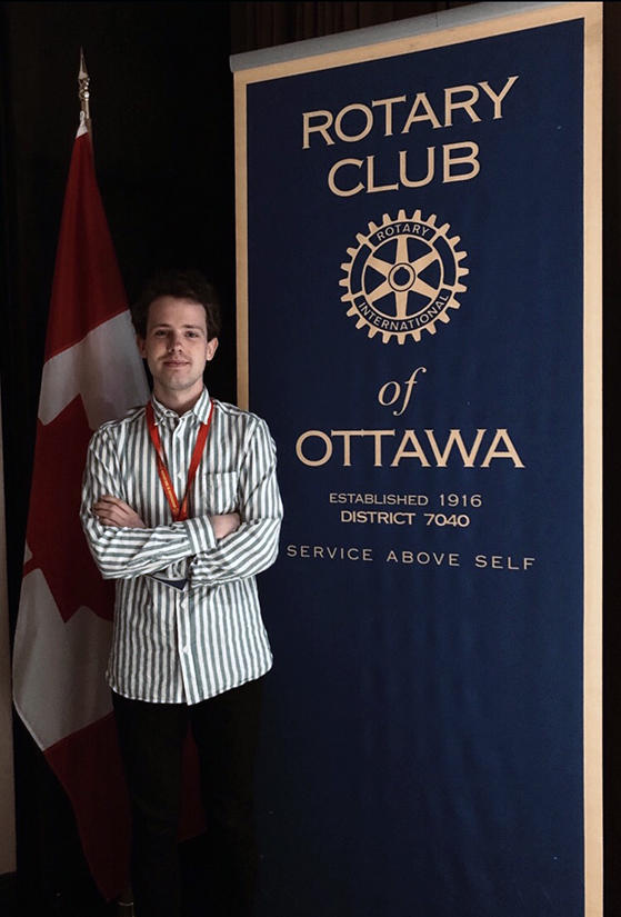 photo of Max at the Rotary Club