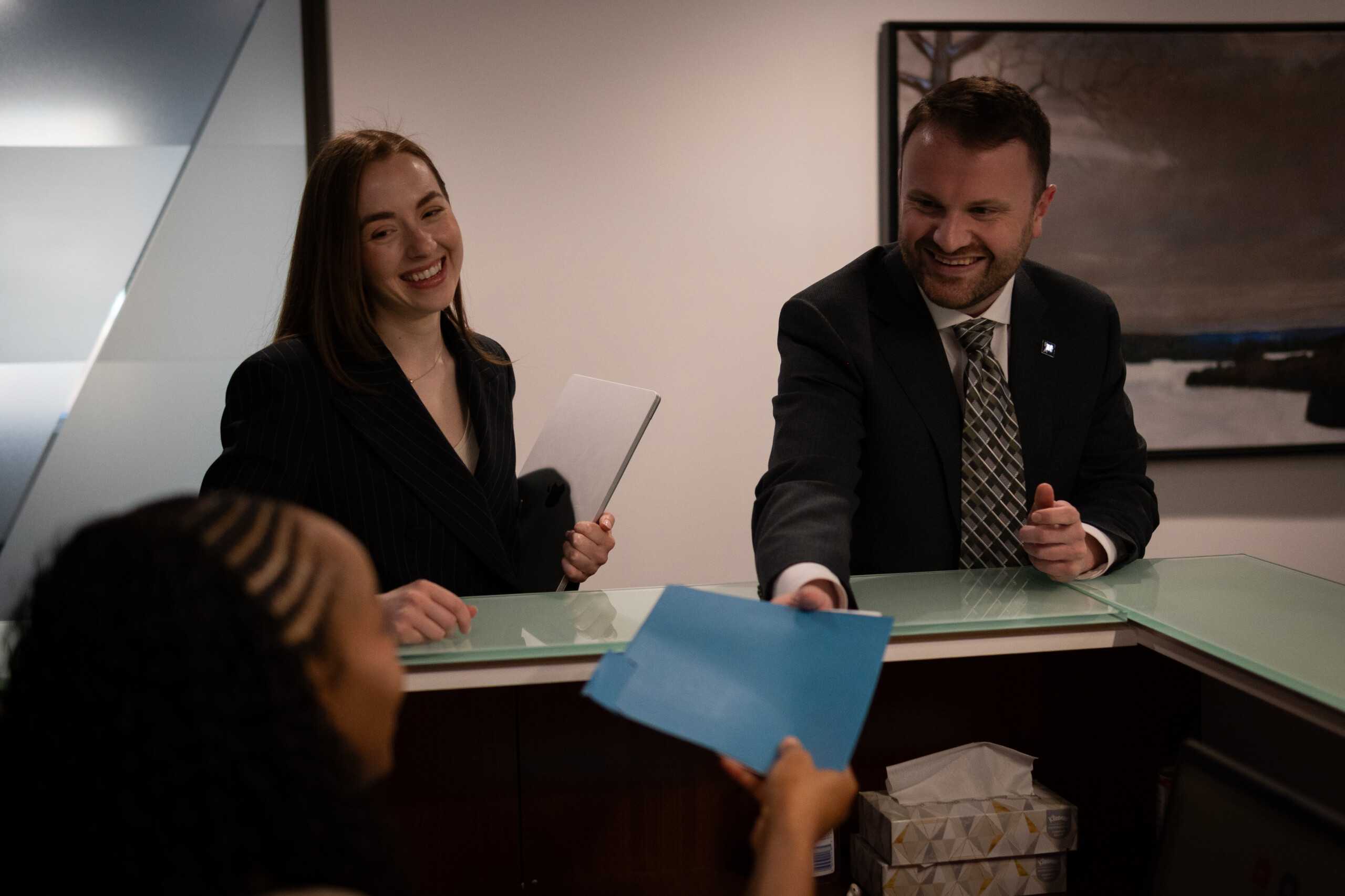 MPM alumni, now working at PAA Inc. at reception desk