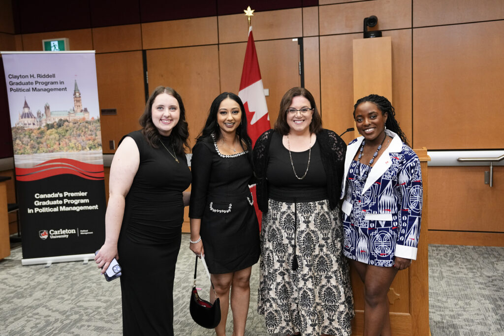 Keagan McNeil, Branavi Raveendran, Program Fellow Emilie Foster, and Joanne Fogue