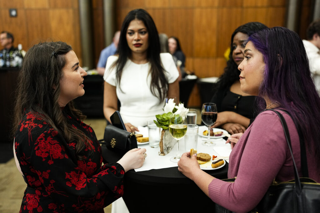 Kristin Kisin, Sahara Shaik, and guests