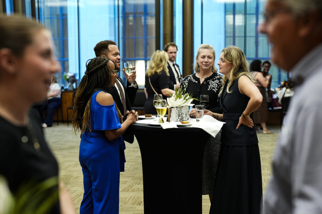 Marcel Desmond, Mackenzie West, and guests